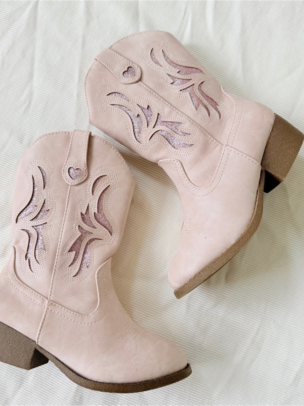Jellypop Girls Boots Cowgirl Western Dance Costume Pink Sparkly Used 2